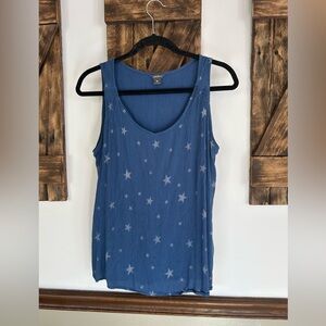 Eddie Bauer Thistle Tank Top Star Baltic Print Women’s Large 4th of July ⭐️